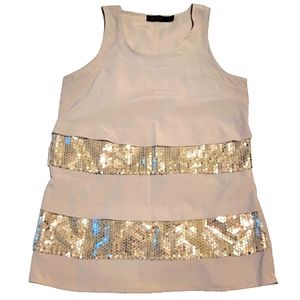 The Limited women's 100% polyester blingy sequins  tank top blouse size small